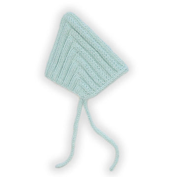 knitted pixie bonnet in blue miniland/paola reina/minikane dolls 34-38cm