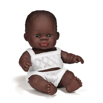 miniland doll african baby girl 21cm