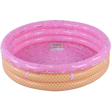 three ring inflatable pool for kids - ice cream