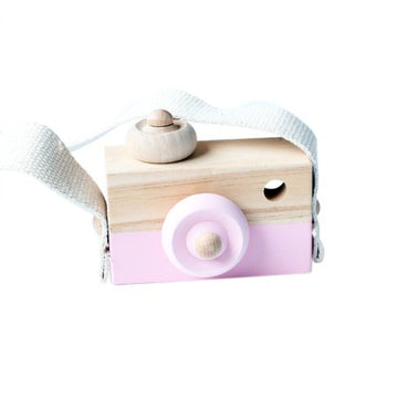 wooden nordic montessori  pretend toy kids camera