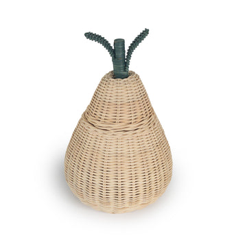 rattan wicker pear braided storage basket