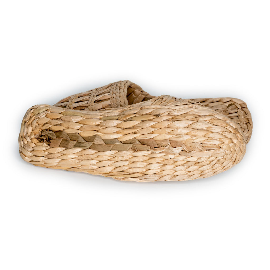 Amazon.com | Braided Straw Sandals Woven Slippers Thai Handmade Hand Woven  eco Friendly Boho Style Beige | Slippers